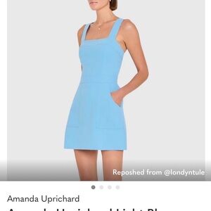 Amanda Uprichard Sky-Blue Mini Dress